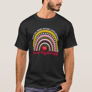 Psychologin der Schule Rainbow Psychology Teacher T-Shirt