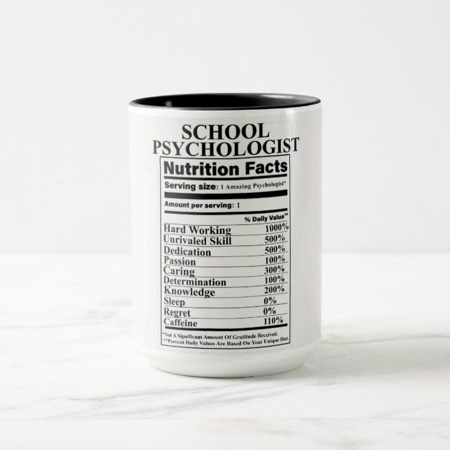 Psychologin Ernährung Fakten Tasse (Zentrum)