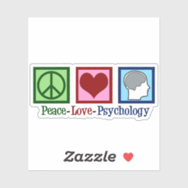 Psychologin Peace Liebe Psychology Aufkleber