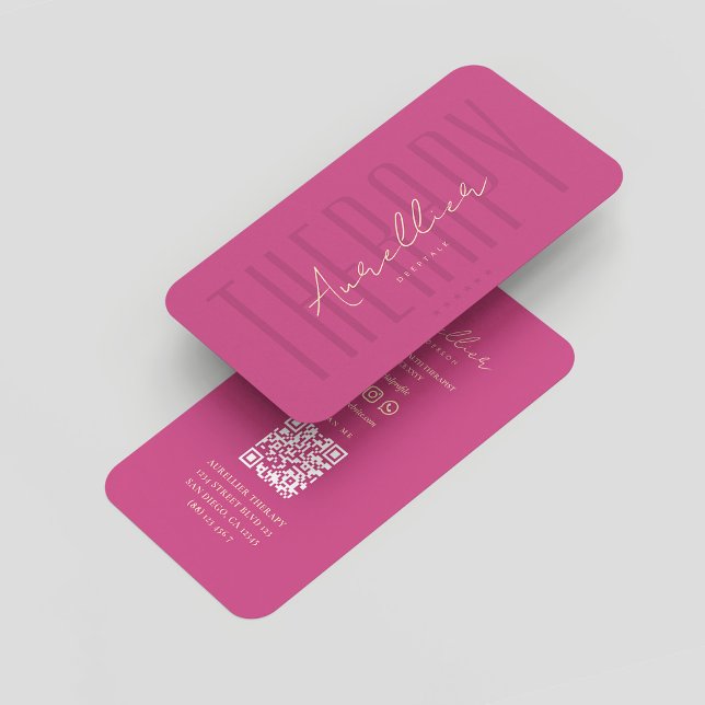 Psychologin Psychologin Psychologin Psychologin Pi Visitenkarte (Modern Therapist Psychologist Mental Health Pink Business Card
)