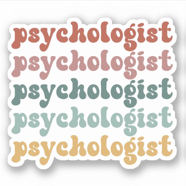 Psychologin Retro Psychology Student Abschluss Aufkleber (Vorderseite)