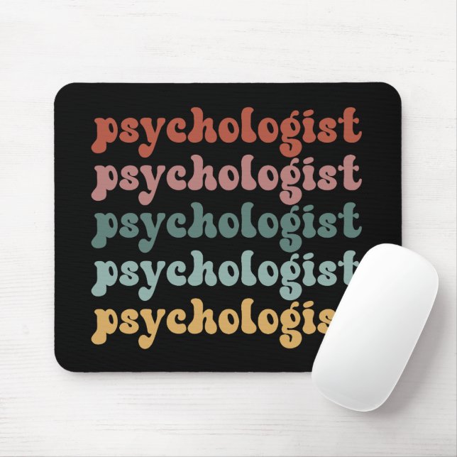 Psychologin Retro Psychology Student Abschluss Mousepad (Mit Mouse)