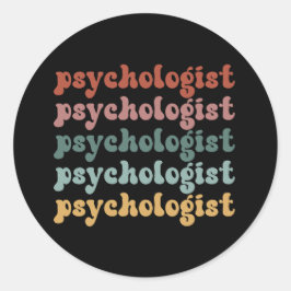 Psychologin Retro Psychology Student Abschluss Runder Aufkleber