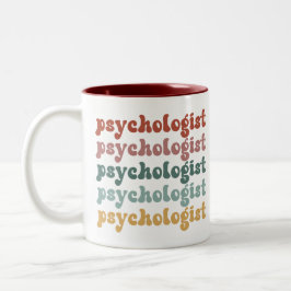 Psychologin Retro Psychology Student Abschluss Zweifarbige Tasse