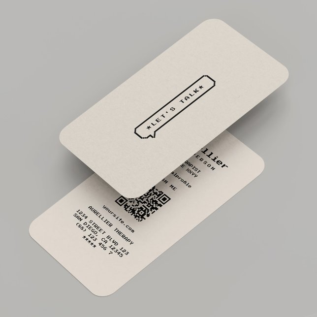 Psychologin Therapeutin Retro Sand Modern Visitenkarte (Psychologist Therapist Retro Sand Modern Business Card
)