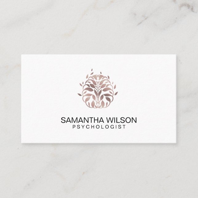 Psychologin Therapieberater Psychiatristin Gehirn Visitenkarte (Vorderseite)