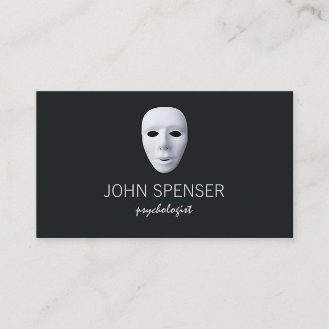 Psychologin White Poker Factory Business Card Visitenkarte (Vorderseite)
