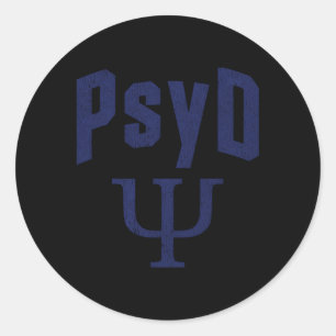 Psychologische Psychologie Psychologin Psychologin Runder Aufkleber