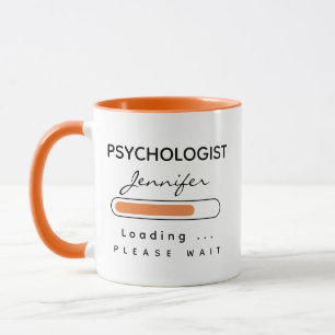 PSYCHOLOGIST [Name] Loading Orange & White Tasse