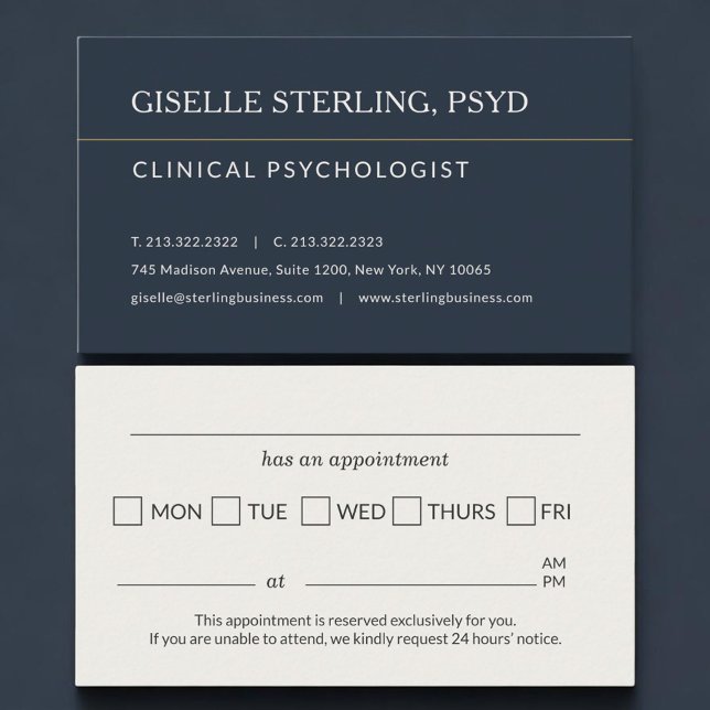 Psychologist Office Appointment Reminder Terminkarte (Von Creator hochgeladen)