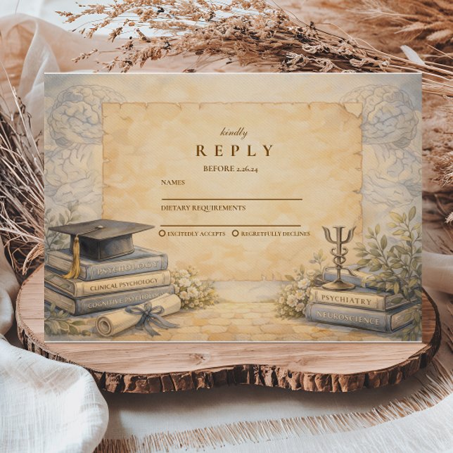 Psychology Graduation RSVP Karte (Von Creator hochgeladen)
