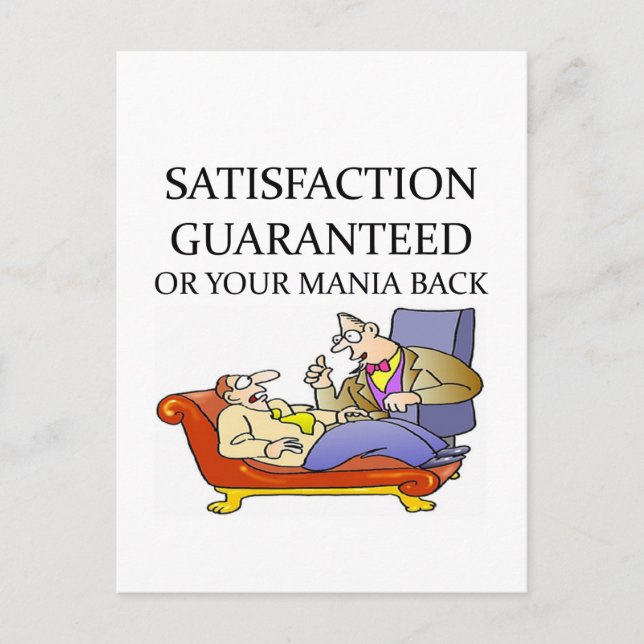 PSYCHOLOGY Witz Postkarte (Vorderseite)