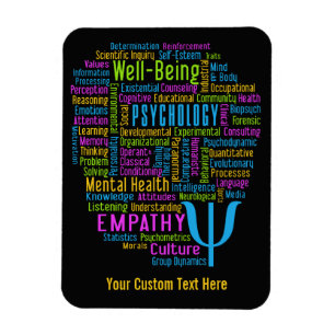 PSYCHOLOGY Word Cloud-Magnet Magnet