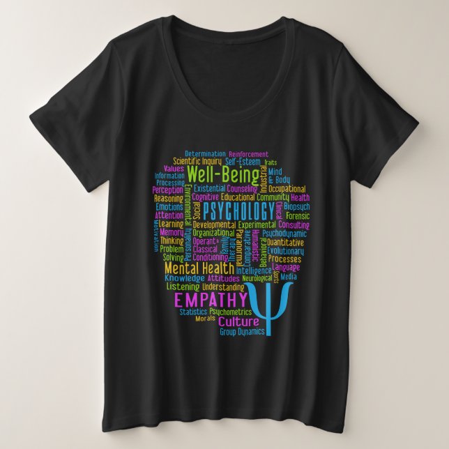 PSYCHOLOGY Word Cloud Shirts & Jackets (Design vorne)