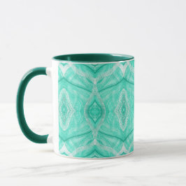 Psychomachia Grüne Abstrakte Aquarellkunst Tasse