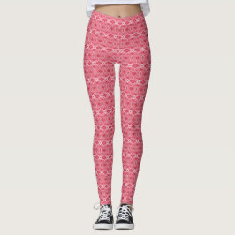 Psychomachia Hellrotes abstraktes Aquarell-Kunstwe Leggings
