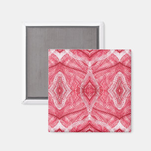 Psychomachia Hellrotes abstraktes Aquarell-Kunstwe Magnet