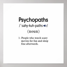 Psychopathen-Definition-Platz Poster