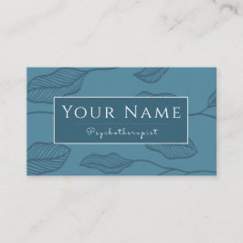 Psychotherapeut Calm Leaf Pflanze Muster Natur Visitenkarte