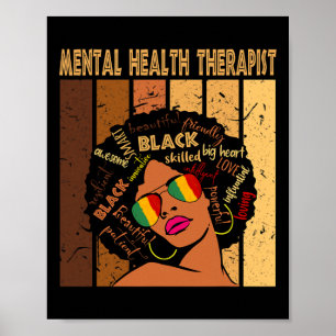 Psychotherapeutin Afro Women Black History m Poster