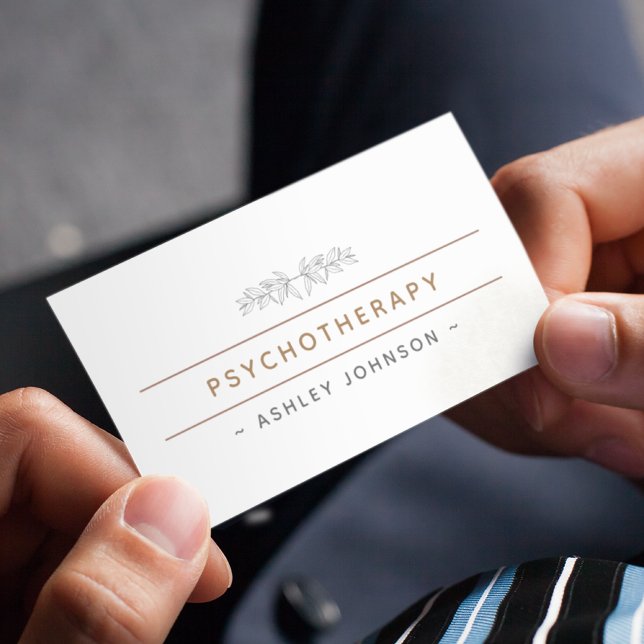 Psychotherapie Gezeichnet Grünflächen Natur Botani Visitenkarte (Von Creator hochgeladen)