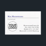 psychotherapie Logo  Visitenkarte<br><div class="desc">einfache psychotherapie Visitenkarte mit Logo</div>
