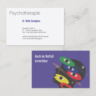 Psychotherapie Psychologie  Visitenkarte