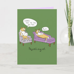 Psycolliegist - Funny Dog Psychologist Card Karte