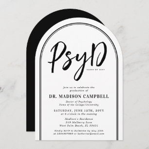 PsyD Doktor der Psychologie-Absolventin Einladung