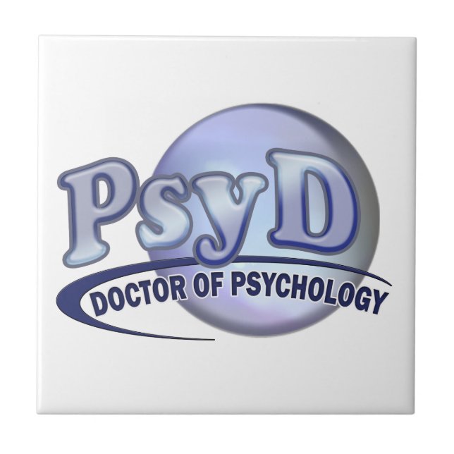 PsyD Doktor der Psychologie LOGO Fliese (Vorderseite)