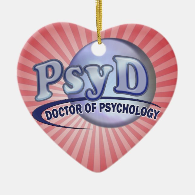 PsyD Doktor von Psychologie LOGO Keramik Ornament (Vorne)