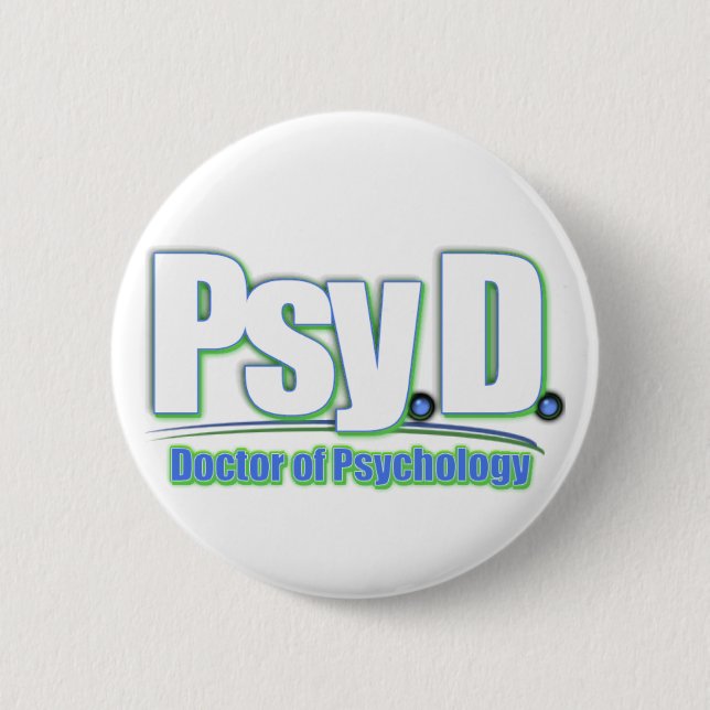 PsyD LOGO2 DOKTOR DER PSYCHOLOGIE Button (Vorderseite)