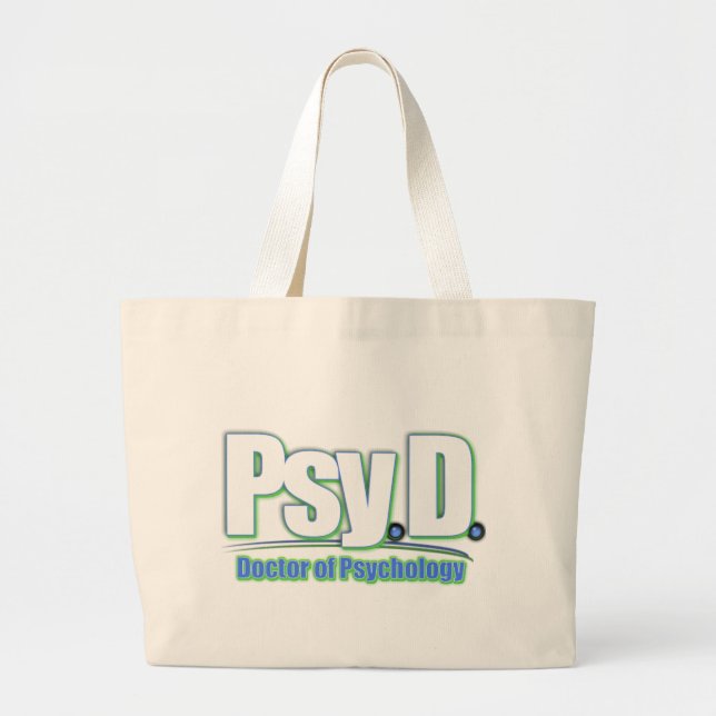 PsyD LOGO2 DOKTOR DER PSYCHOLOGIE Jumbo Stoffbeutel (Vorne)