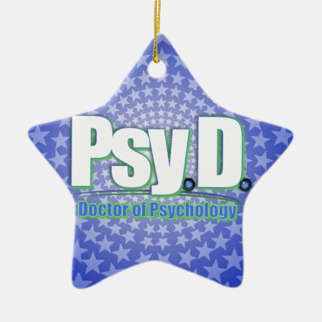 PsyD LOGO2 DOKTOR DER PSYCHOLOGIE Keramikornament (Vorne)