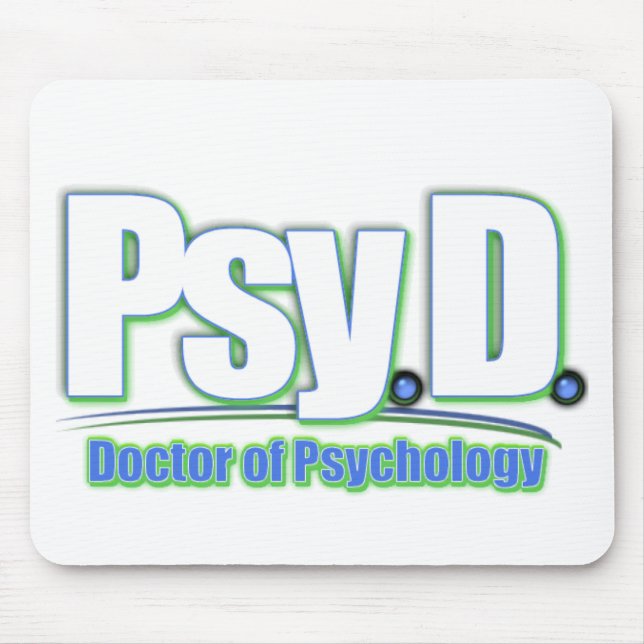 PsyD LOGO2 DOKTOR OF PSYCHOLOGY Mousepad (Vorne)