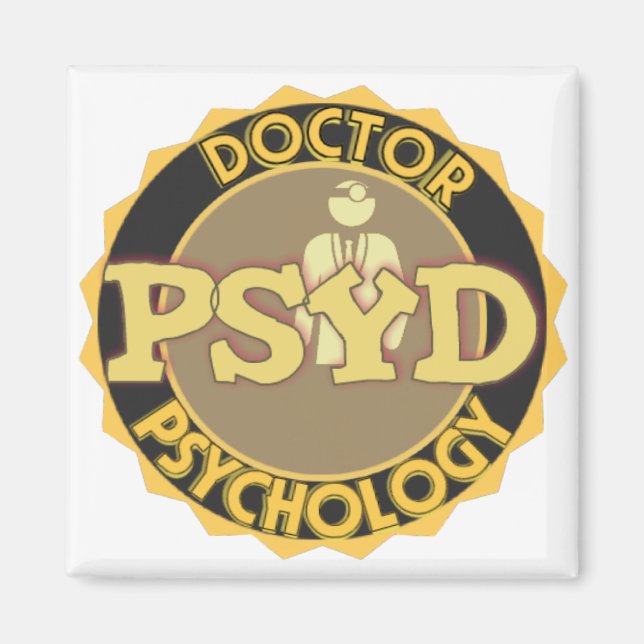 PsyD LOGO - ARZT DER PSYCHOLOGIE Magnet (Vorne)