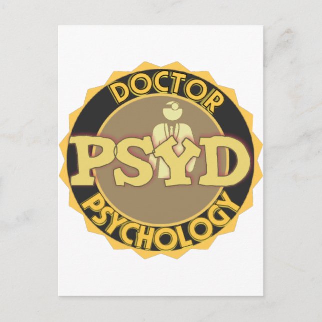 PsyD LOGO - ARZT DER PSYCHOLOGIE Postkarte (Vorderseite)