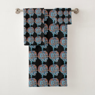 PsyHeaD Black Bath Towel Set