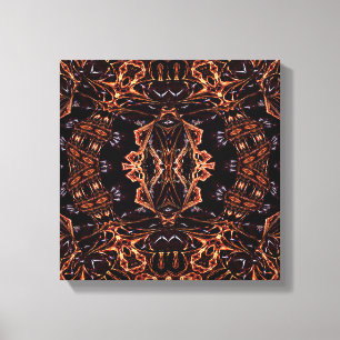 Psyhedelic Fraktal Art Single Canvas Print Leinwanddruck