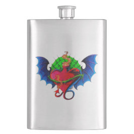 Psyko-Daizie Dragon Wing Heart Premium-Flasche Flachmann