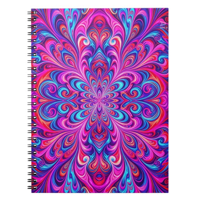 Psyko-Daizie Psykodelik Notizbuch Notizblock (Vorderseite)