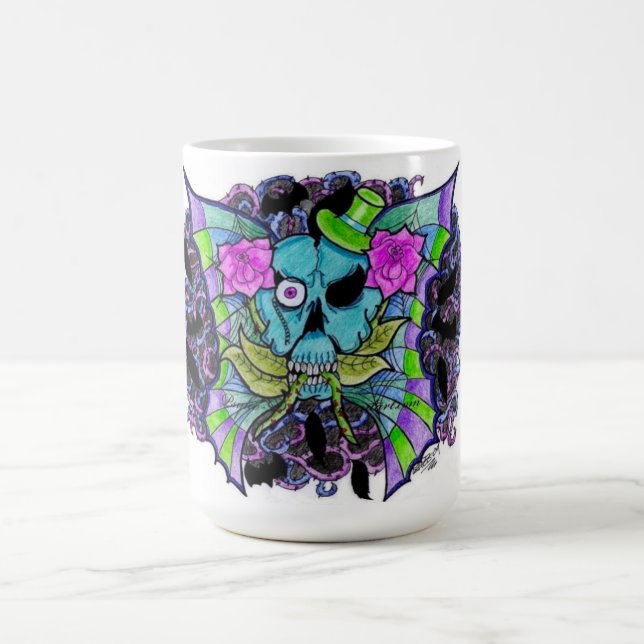 Psyko-Daizie Skull & Roses Tasse (Mittel)