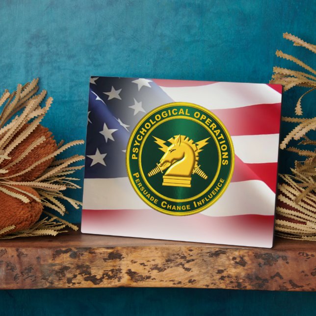 PSYOPS Army Veteran Fotoplatte (Seite)