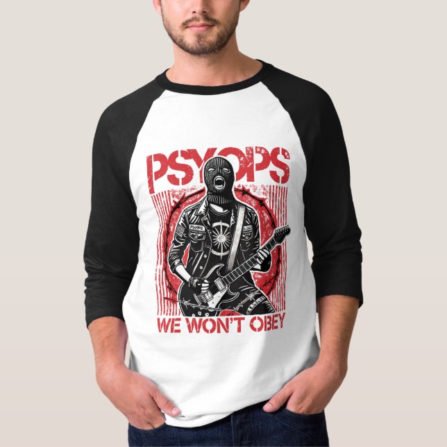 PSYOPS raglan tee - rot (Vorderseite)