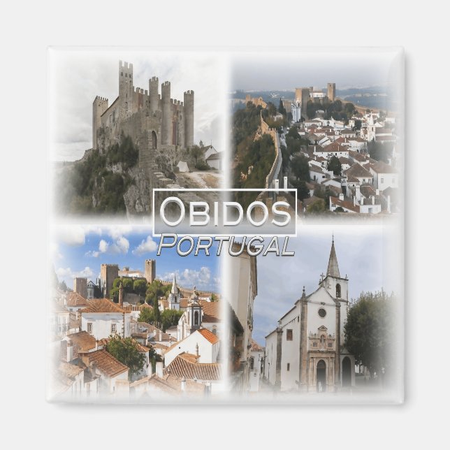 PT0037 Europa, Portugal, Obidos, Kühlschrank Magnet (Vorne)