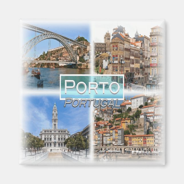 PT0043 Europa, Portugal, Porto, Kühlschrank Magnet (Vorne)