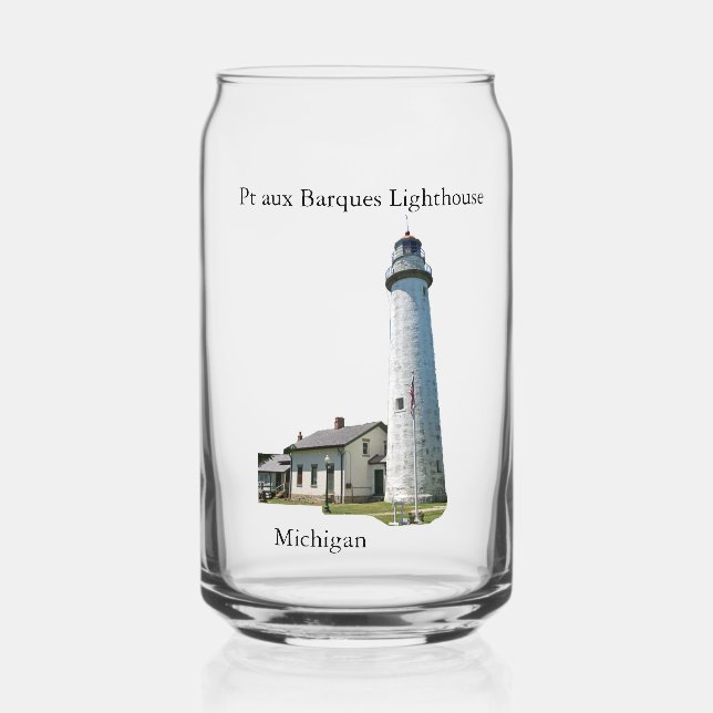 Pt Aux Barques Leuchtturm kann Glas (Vorderseite)