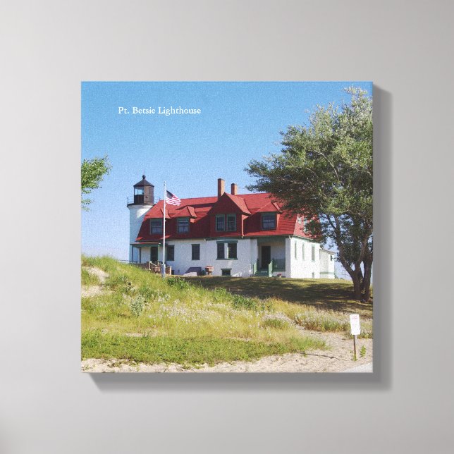 Pt Betsie Lighthouse-Leinwand Leinwanddruck (Vorderseite)