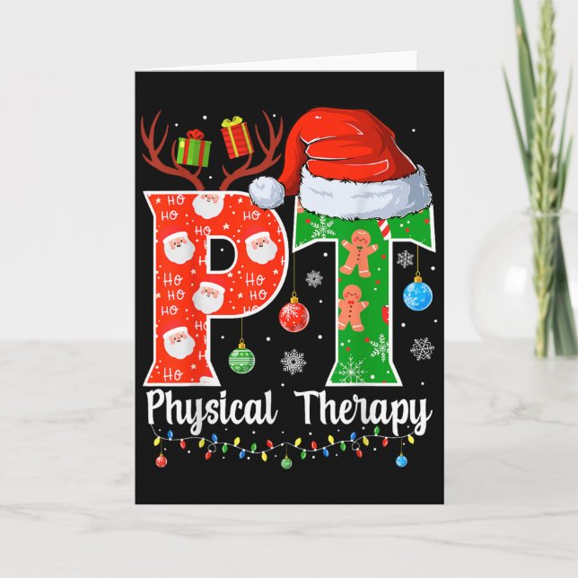 Pt Christmas Physical Therapy Christmas Pt Xmas  Karte (Vorderseite)