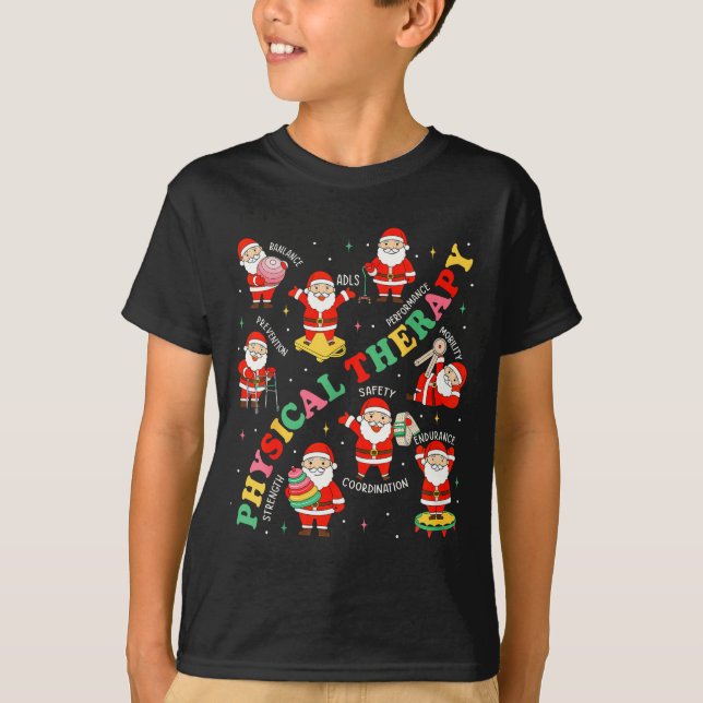 Pt Christmas Physical Therapy Santa Therast Xmas P T-Shirt (Vorderseite)